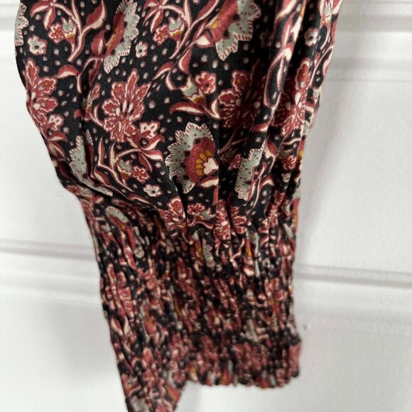 Zara Cropped Retro Long Sleeve Printed Blouse - Picture 4 of 6